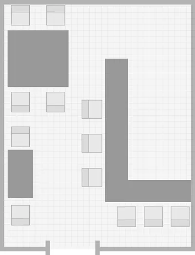 店内の間取り図